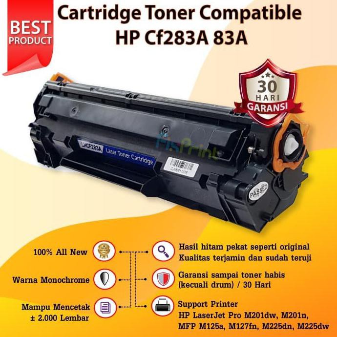 Hộp Mực Tương Thích Với Hp Cf283a / 83a Hp Laserjet