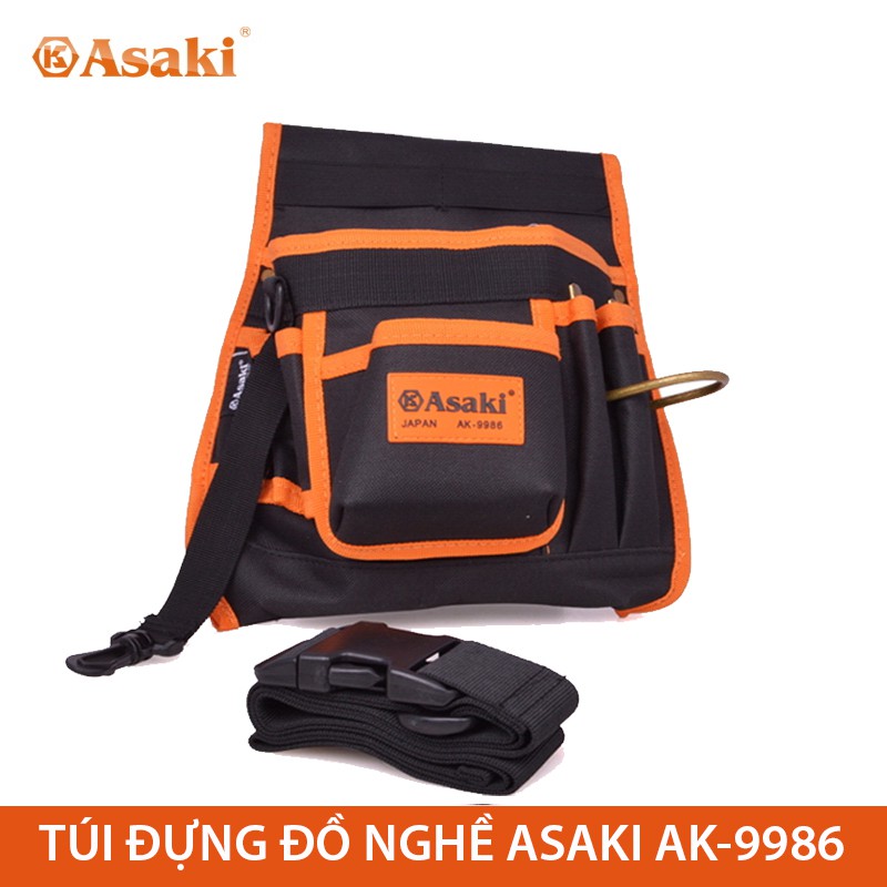 Túi đựng đồ nghề đa năng ASKI AK-9986 chất lượng cao, chất liệu vải sợi siêu bền, túi đựng dụng cụ sửa chữa chuyên dụng,