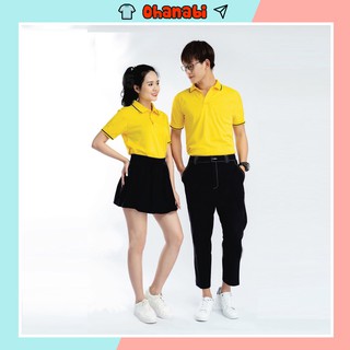 Áo polo nam trơn màu vàng thời trang cao cấp vải poly cá sấu siêu đẹp OHANA