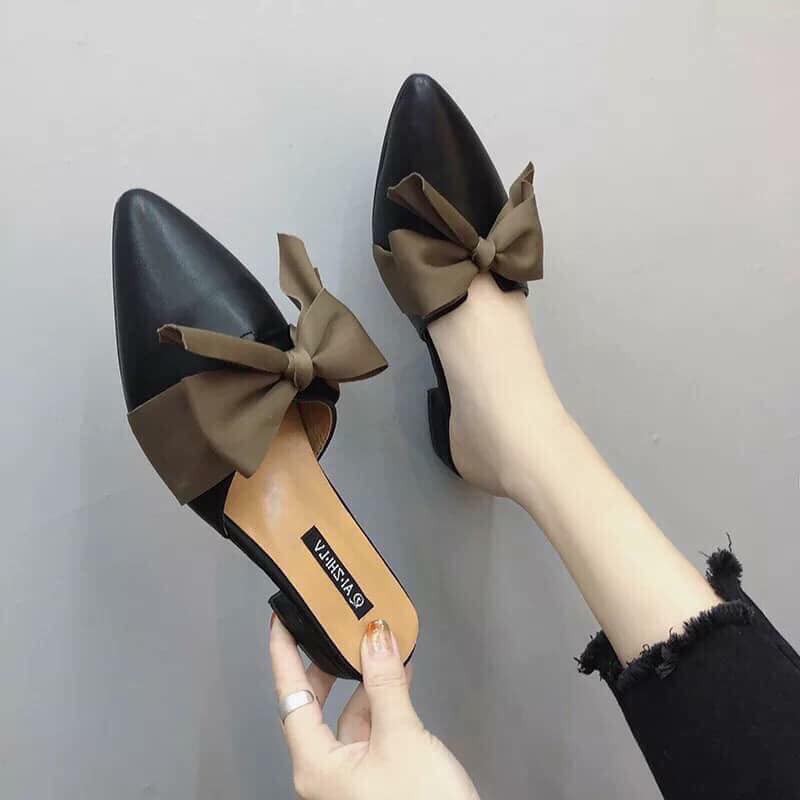 Dép sục nữ thắt nơ bản to cực xinh