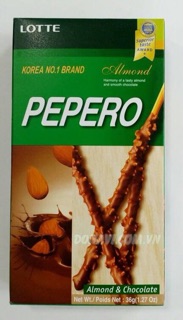 Bánh que Lotte Pepero Hạnh Nhân 32g