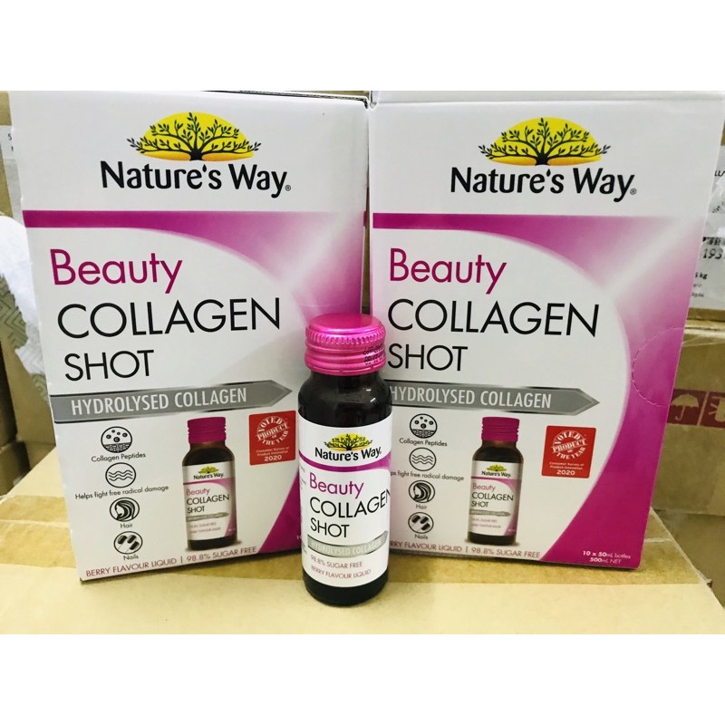 [Giá Sốc] Collagen Shot Natures Way của Úc hộp 10 chai