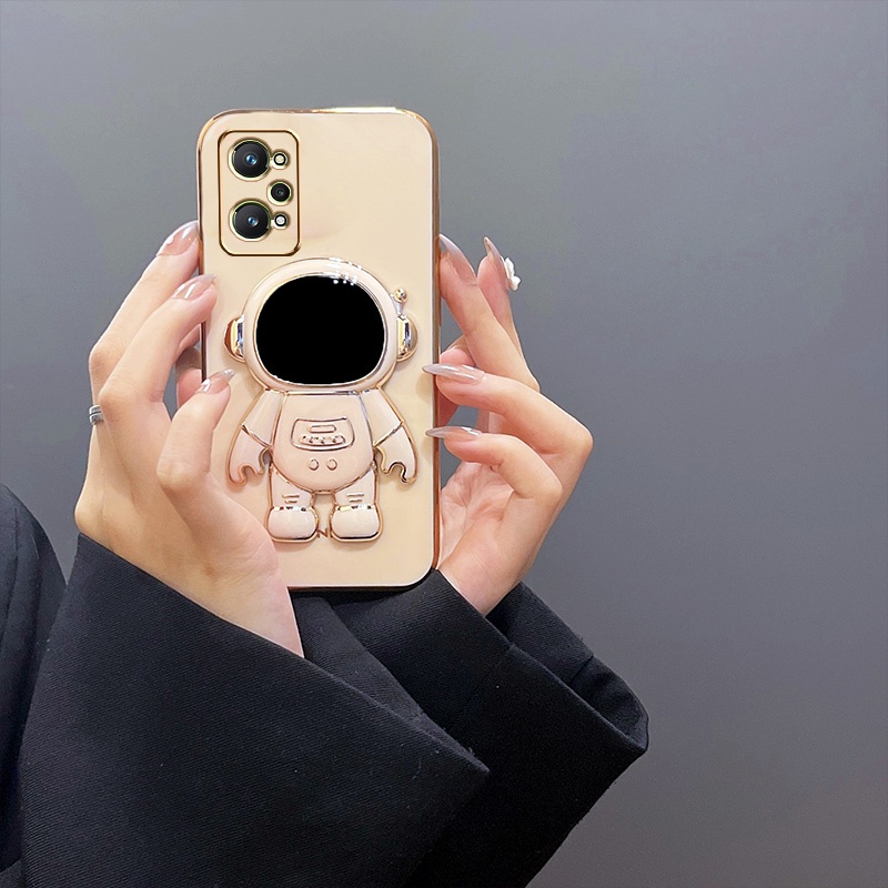 Ốp Điện Thoại Silicon Mềm Có Giá Đỡ Hình Phi Hành Gia Cho OPPO Realme GT Neo 3 2 Pro 2T 3T Q2 Q3S Q3T Q3 Pro K7X