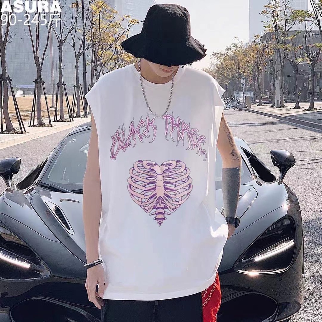 Áo thun ba lỗ MMIOT y2k in hình anime goth phong cách harajuku đáng yêu cho nam