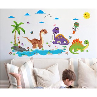 Decal dán tường công viên khủng long