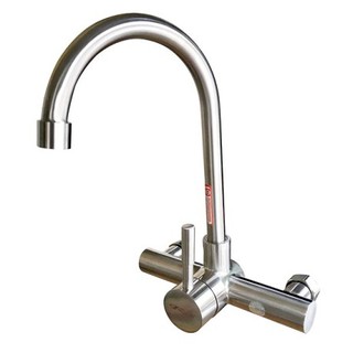 Vòi rửa bát nóng lạnh Rovely - Ngổng đôi cứng gắn tường 311