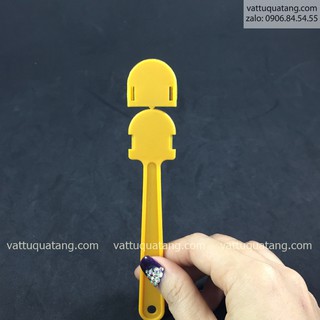 Phôi quạt cầm tay - màu vàng