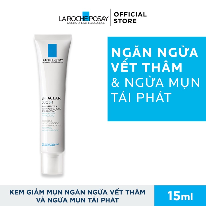 Bộ sản phẩm giảm dầu, giảm mụn ngừa thâm hiệu quả sau 12h La RochePosay Effaclar Duo+