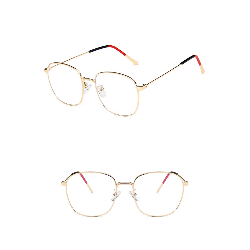 Kính Chống Ánh Sáng Xanh Gọng Kim Loại Siêu Nhẹ Thời Trang Phong Cách Retro