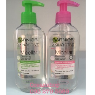 Sữa rửa mặt Garnier Micellar Cleansing Gel Wash 200ml (Bill mua ảnh bên cạnh)