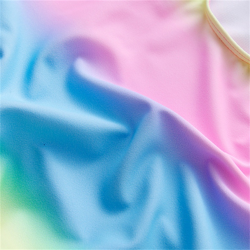 Bộ Đồ Bơi Một Mảnh In Hình Nàng Tiên Cá Màu Cầu Vồng Thời Trang Mùa Hè 2022 Dành Cho Bé Gái 2-11