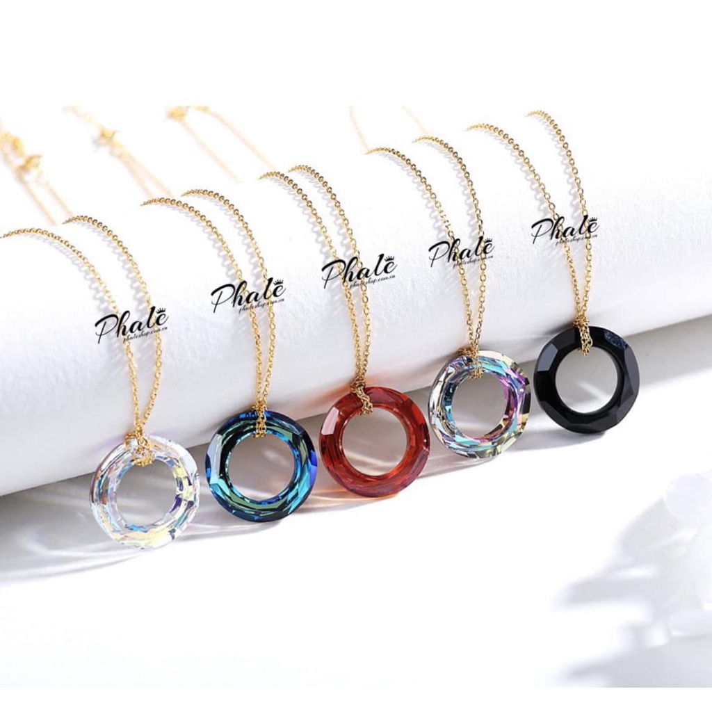 Mặt Dây Chuyền Pha Lê Swarovski Hình Tròn S14mm