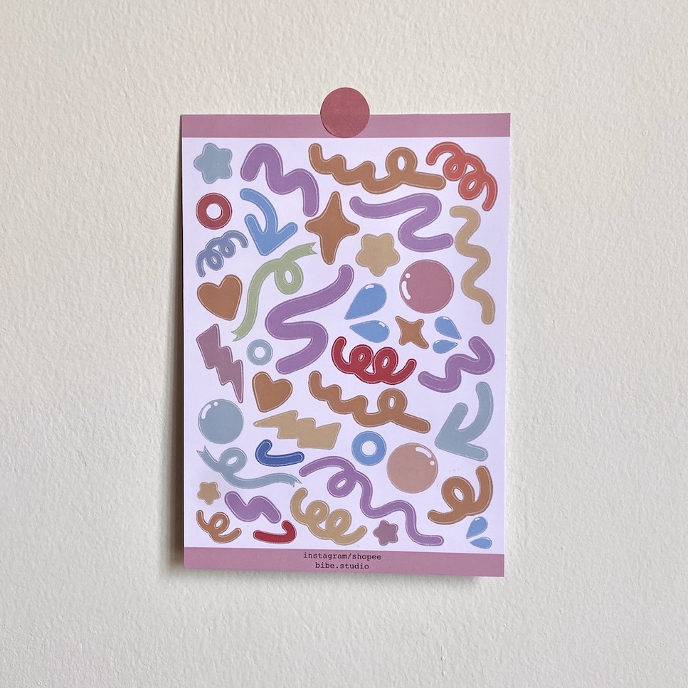 Bibe | Ribbon Sticker Sheet | Hình Dán Trang Trí Sổ Planner, Bullet Journal