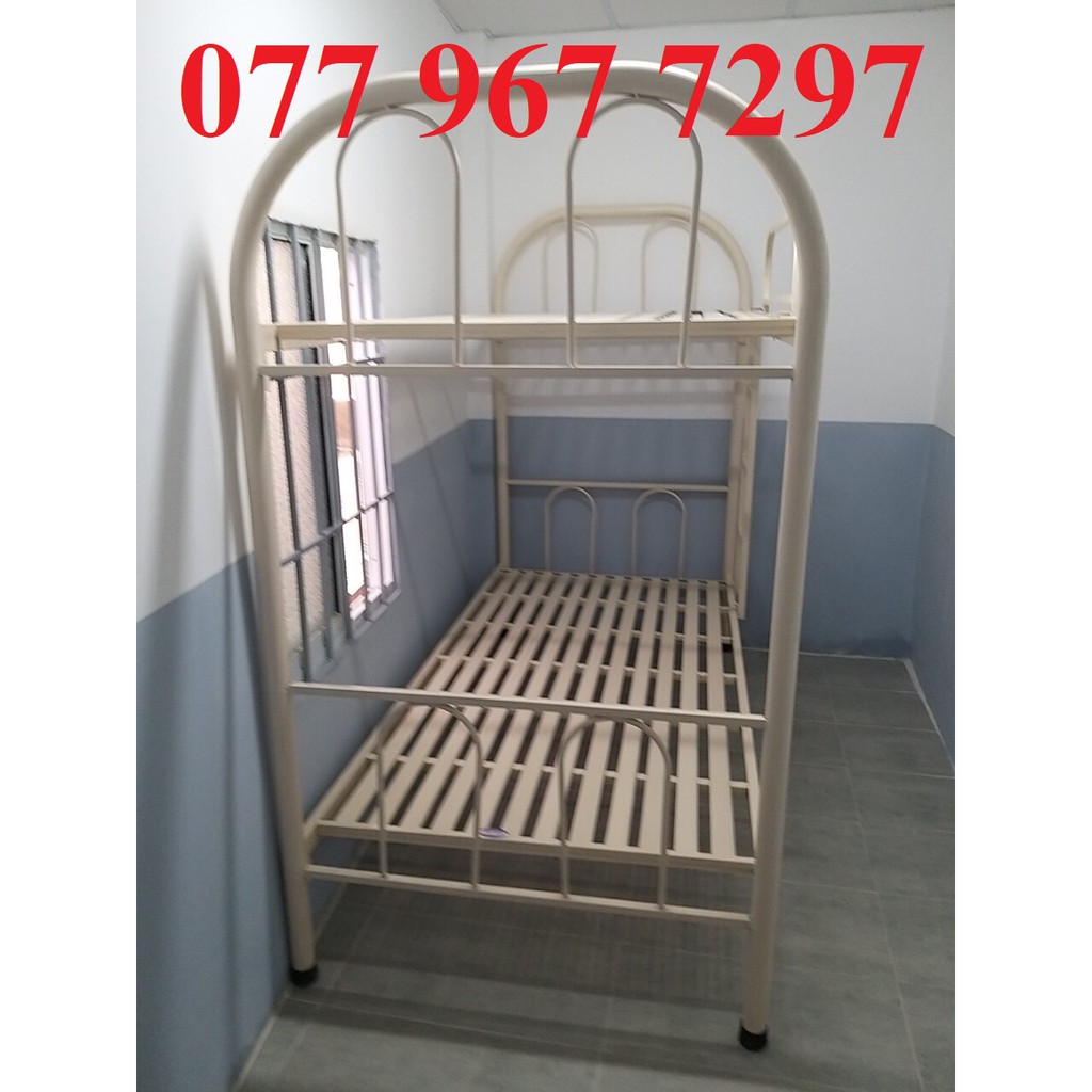 giường sắt 2 tầng trên dưới 1m, trên dưới 80cm, trên dưới 1m2 dài 2m giá rẻ, bảo hành 2 năm tại nhà
