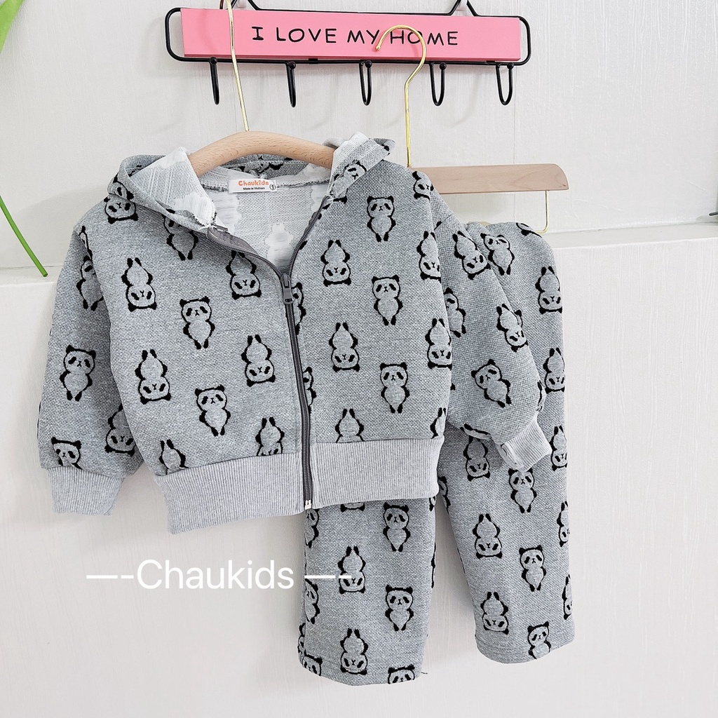 Bộ gấu trúc xám cho bé