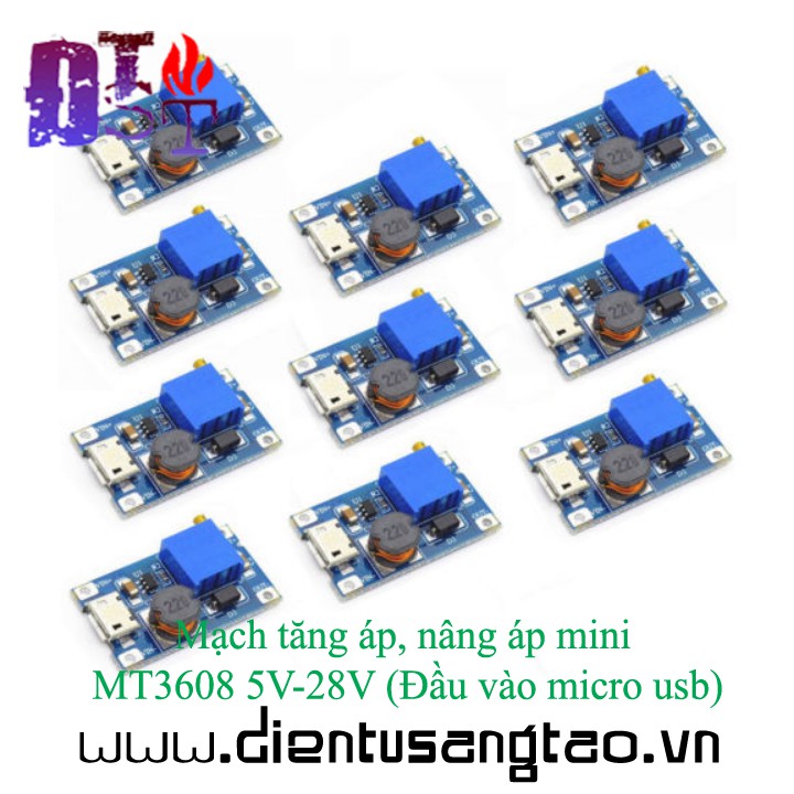 ✅ [RẺ NHẤT VIỆT NAM ] Mạch tăng áp, nâng áp mini MT3608 5V-28V Đầu vào micro usb