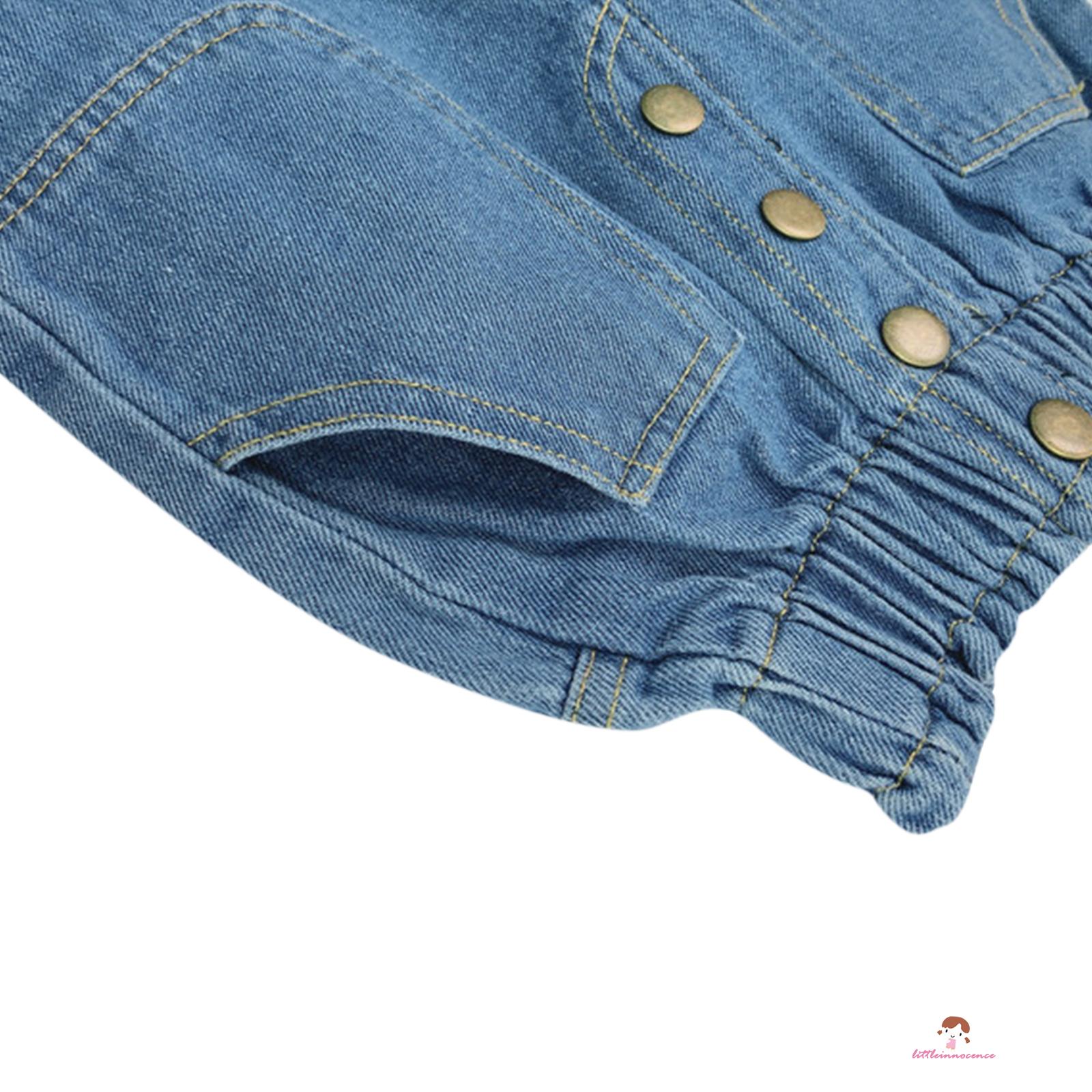 Quần Jeans Lưng Cao Ống Rộng Co Giãn Cho Bé Gái Xzq7-0 - 5 Tuổi