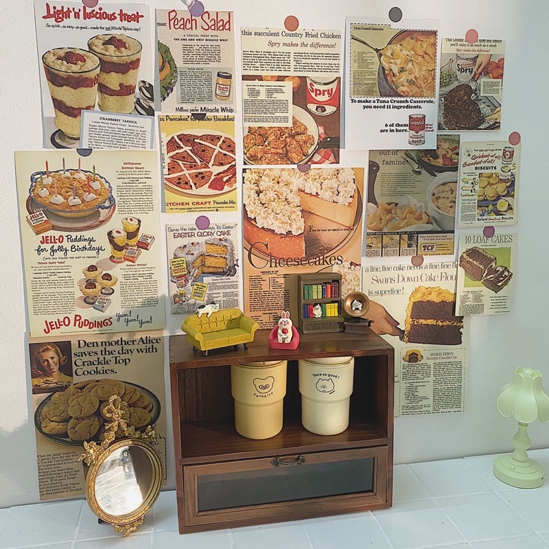 (Tự chụp/ Có sẵn) Set postcard food vintage