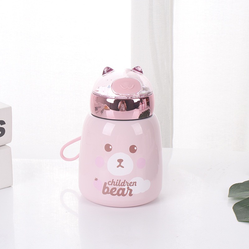 Bình giữ nhiệt con heo dễ thương cute, độc đáo 350ml