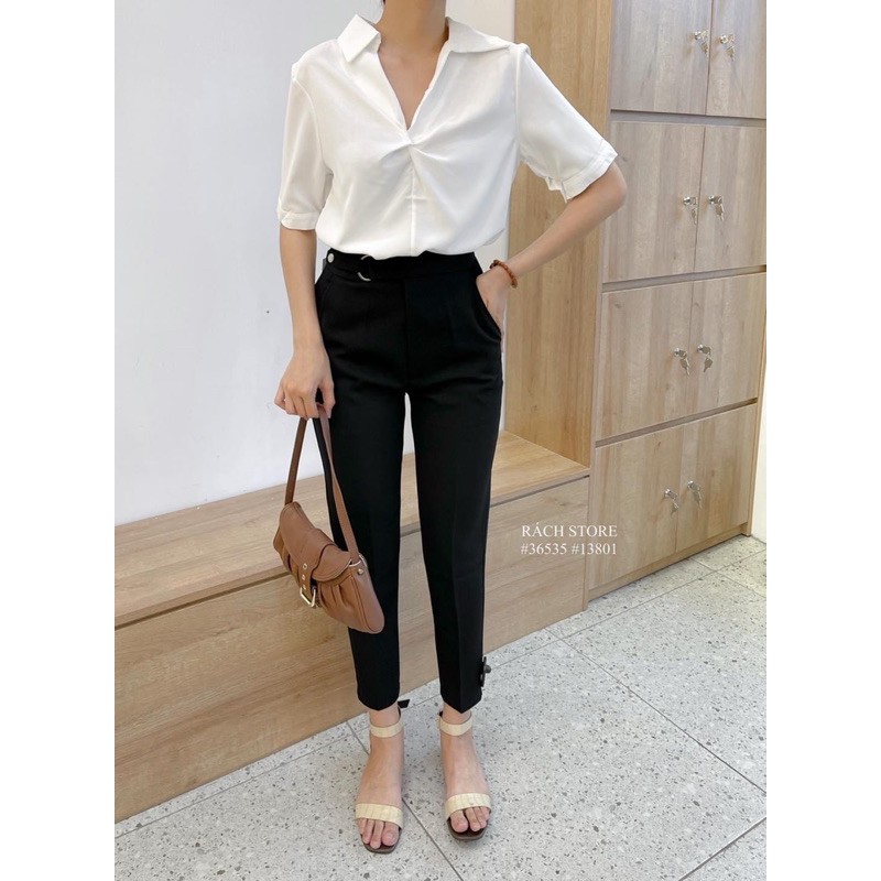 [RÁCH STORE]Áo Kiểu Cổ V Bẻ 8910-Quần Tây 051