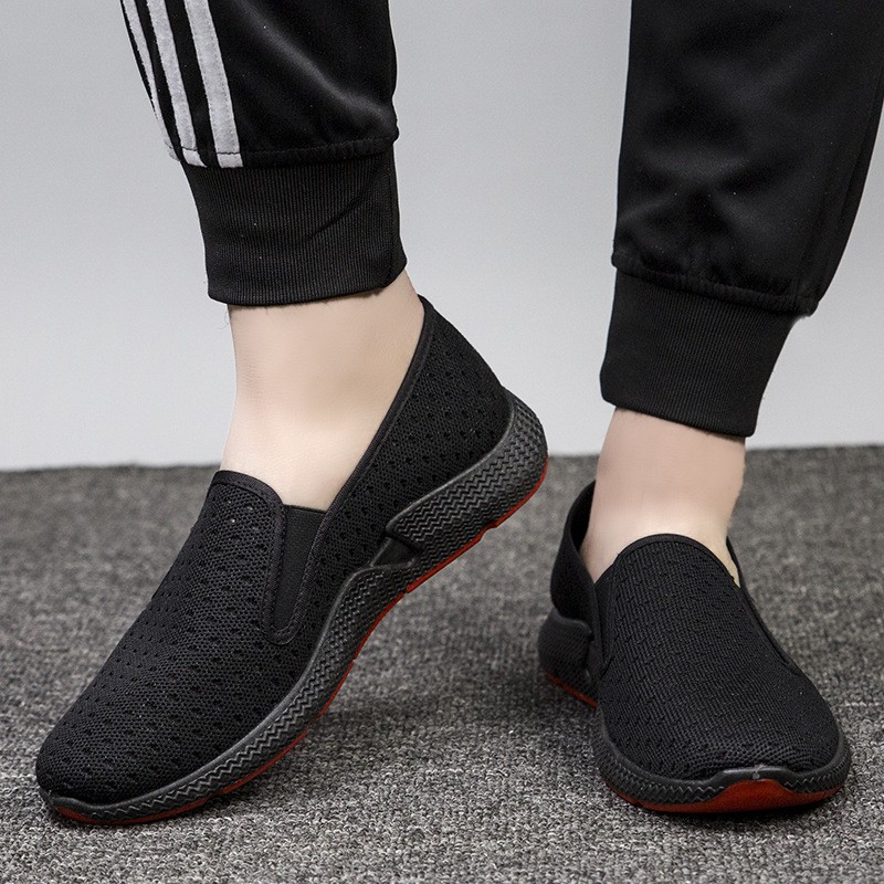 Giày nam 👟 FREESHIP extra  👟 Giày Lười Vải Nam Thoáng Khí Đế Cao Runer Ts060