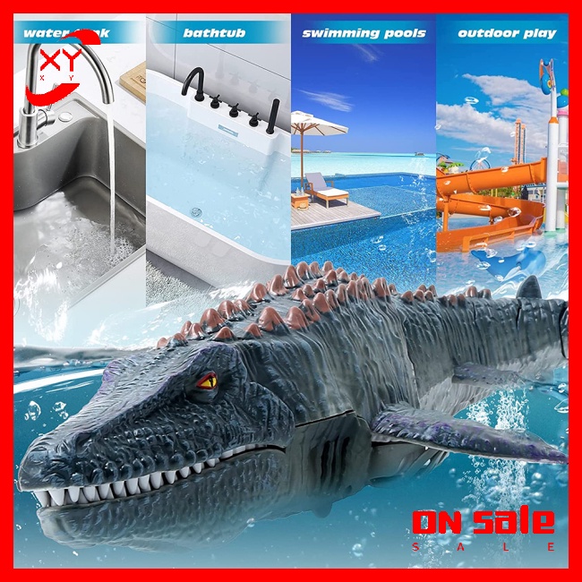 Đồ Chơi Tàu Ngầm Điều Khiển Từ Xa Khủng Long Mosasaurus Có Đèn Phun Nước Cho Trẻ Em