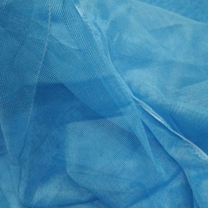 Vải mùng tuyn mùng lưới màu xanh biển