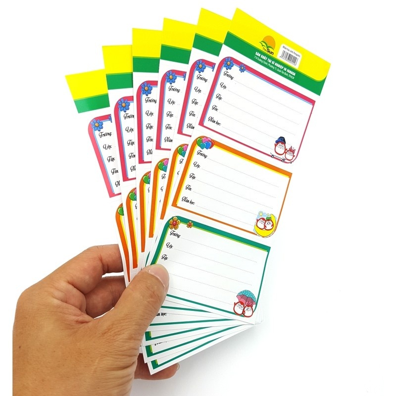 Bộ 18 Nhãn Vỡ Học Sinh The Sun Penguins BO18 (Sắc Độ Màu Giao Ngẫu Nhiên)
