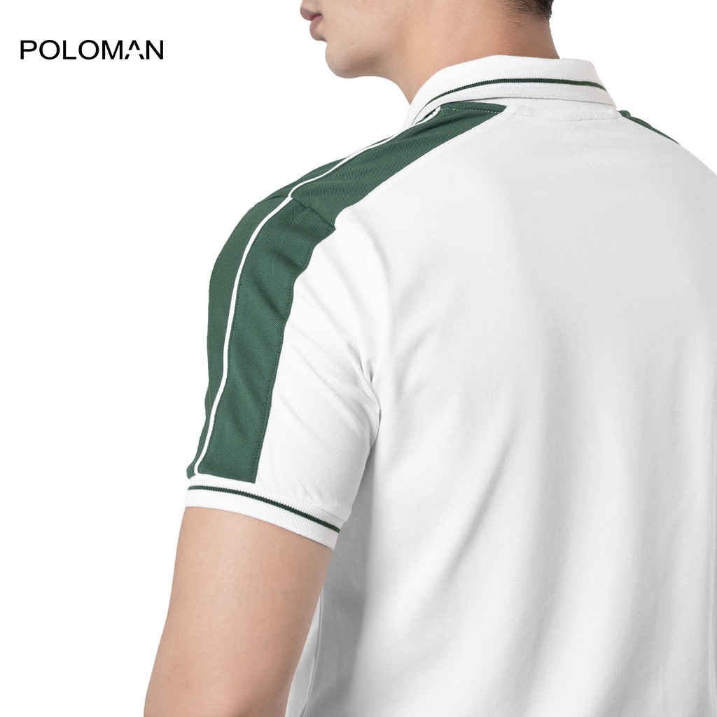 Áo Polo nam cổ bẻ phối Unkey vải cá sấu Cotton xuất xịn,chuẩn form.sang trọng-lịch lãm màu Trắng P23 - POLOMAN | BigBuy360 - bigbuy360.vn
