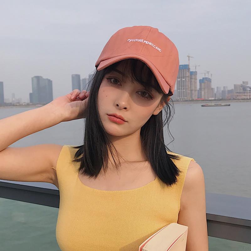 Mũ lưỡi trai chống tia UV thêu chữ thời trang