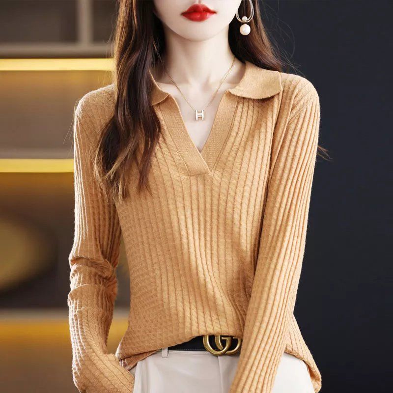 Áo Sweater Dệt Kim Form Ôm Thời Trang Thu Đông Cho Nữ