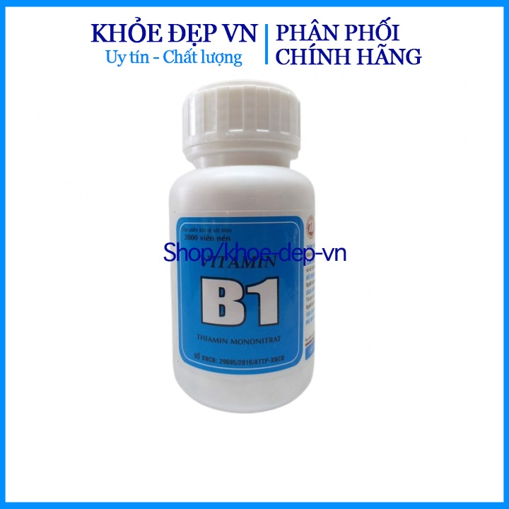 Vitamin B1 bổ sung b1, tăng sức đề kháng, bồi bổ cơ thể Đại Uy - lọ 2000 viên