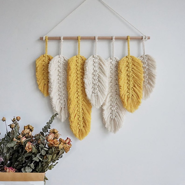 Mành Macrame lá treo tường trang trí 🔥🔥