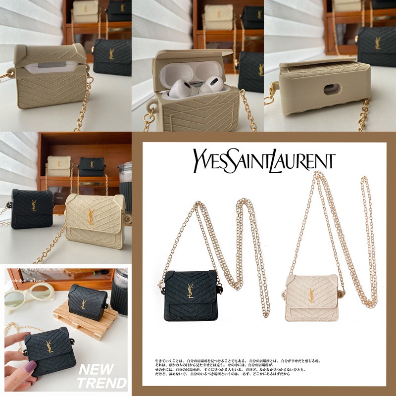 Vỏ Bảo Vệ Hộp Sạc Tai Nghe AirPods 1 2 3 pro 1 2 3 pro Bằng Silicon Chống Rơi Hình Túi Xách