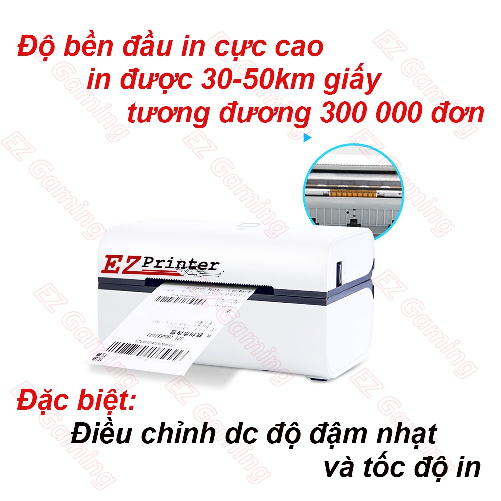 Máy in nhiệt, máy in đơn hàng. khổ 80mm EZ printer EZP-801 in nhiệt đơn hàng TMDT, in tem , in mã vạch, nhãn trà sữa,