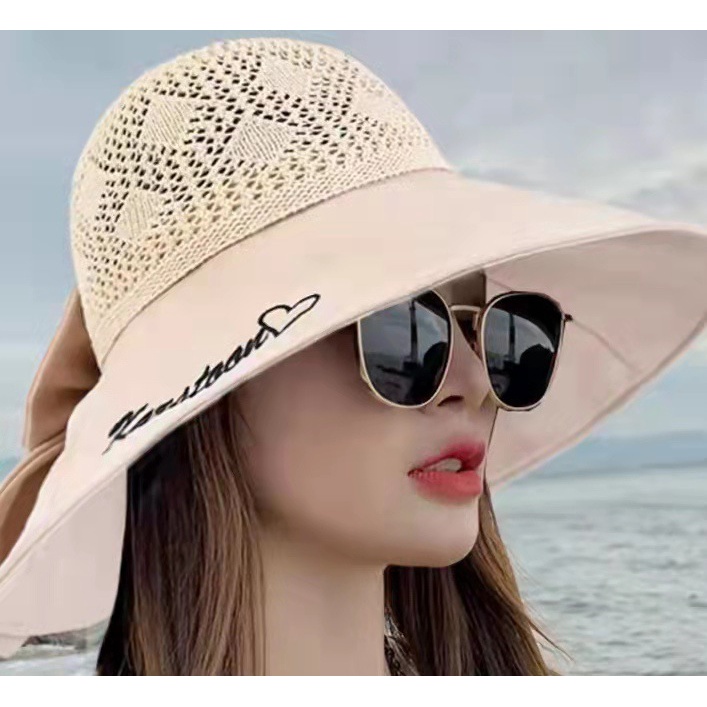 Nón Vành Tròn Chống Tia Uv Có Vành Rộng Thoáng Khí Tiện Dụng