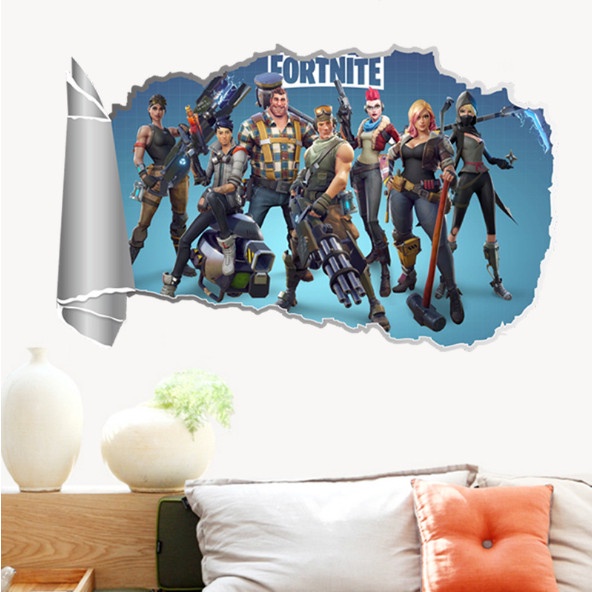 Decal trang trí tường - những chiến binh qua vết nứt