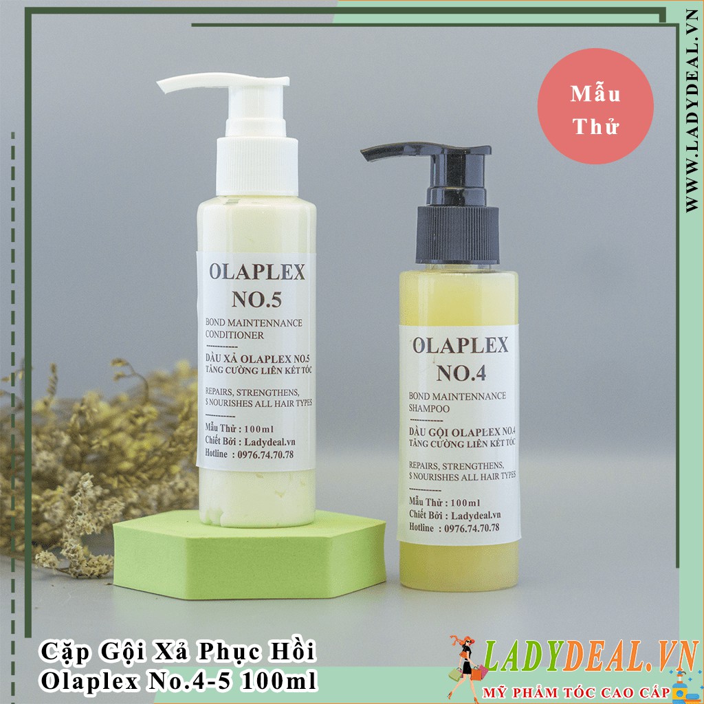 BỘ GỘI XẢ OLAPLEX SỐ 4 &amp; SỐ 5 PHỤC HỒI TÓC KHÔ XƠ HƯ TỔN USA 250ML