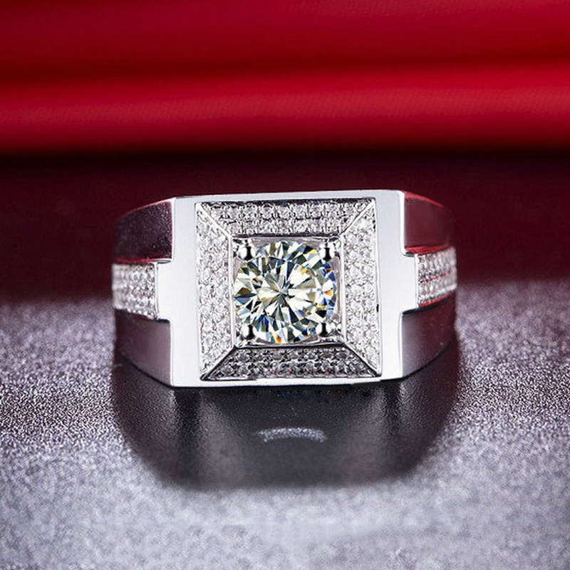 Nhẫn Cưới Mạ Bạc Đính Đá Zircon Sang Trọng