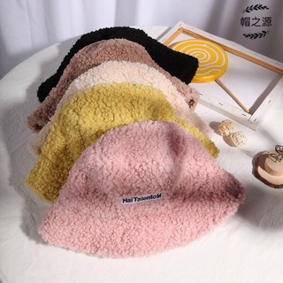 Mũ lông cừu bucket - mũ lông cừu nữ mềm giữ ấm thu đông ulzzang