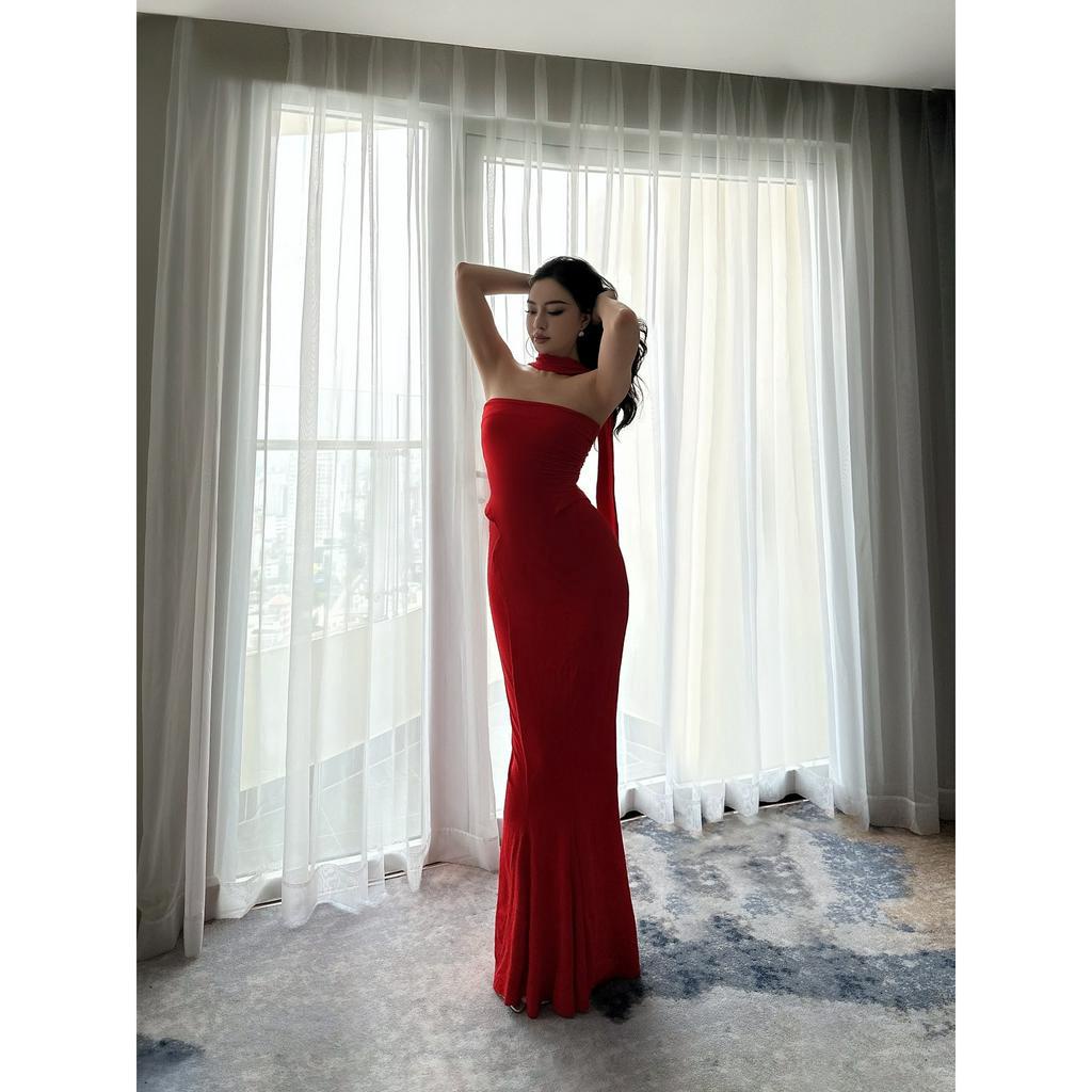 Đầm Body Maxi Dây Cổ Amee Dress LSEOUL V23041524 Sang Trọng Phù Hợp Đi Tiệc