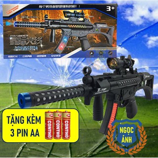 Đồ Chơi Trẻ Em Súng Nhựa Ánh Sáng Laze Phát Sáng Phát Nhạc Dùng Pin Dành Cho Bé (Tặng kèm pin)