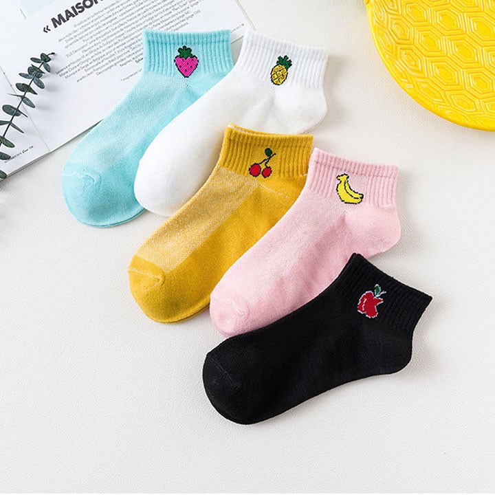 [SET 5 ĐÔI] Tất vớ nữ hình trái cây TN09