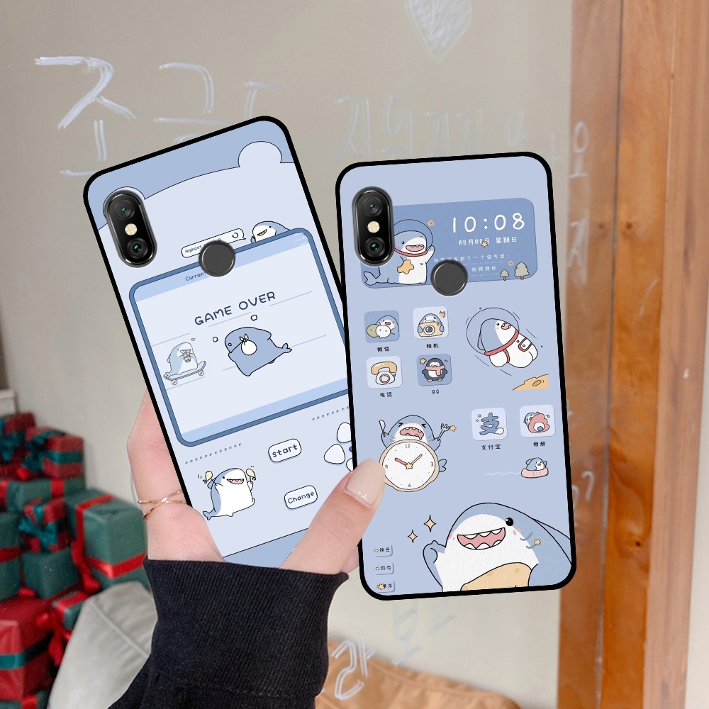 Ốp Xiaomi Redmi Note 5 / Note 5 Pro / Note 6 Pro in hình nền cá mập đáng yêu giá rẻ