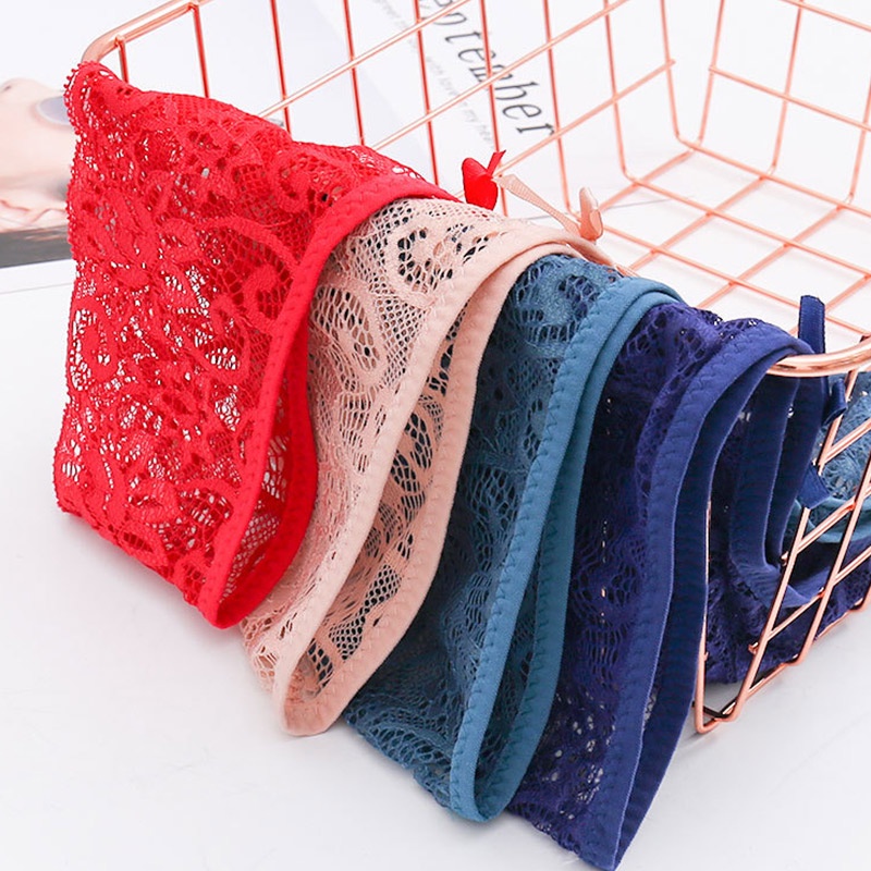 AOFEIQIKE AOFEIQIKE Bộ 3 Quần Lót Ren Lọt Khe Gợi Cảm Size S-XXL