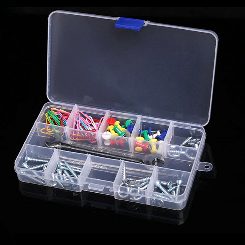 15 Compartment Storage Box Practical Adjustable Plastic Case for Bead Rings Jewelry Display Organizer