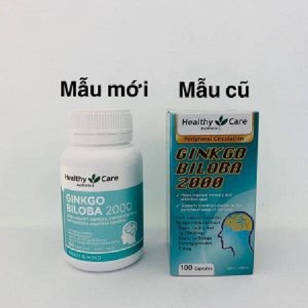Viên uống bổ não Ginkgo Biloba 2000 Healthy Care 100 viên của Úc
