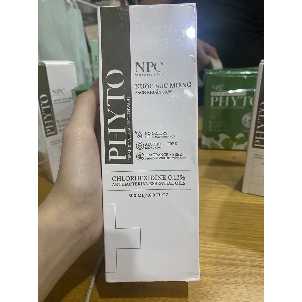 Nước Súc Miệng Sạch Khuẩn, Làm Thơm PHYTO FRESH & NATURAL MOUTHWASH HỘP 1 CHAI 500mL Và 250mL
