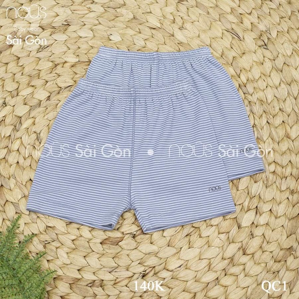 [CHÍNH HÃNG] Set 2 quần cộc mềm mại bé trai/bé gái phối kẻ Nous