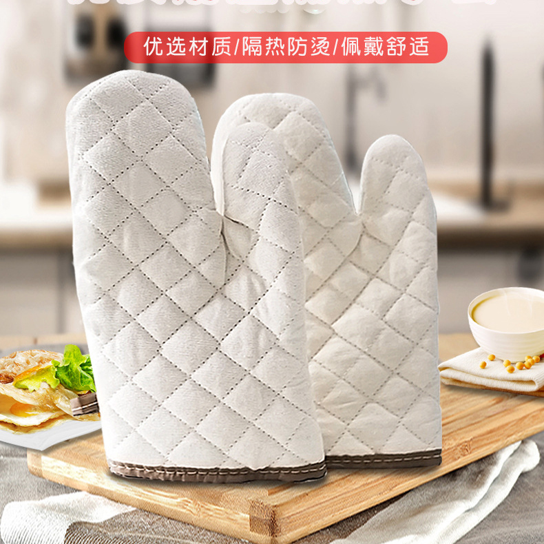 1 Đôi Găng Tay Cotton Chịu Nhiệt Đa Năng Cho Nhà Bếp